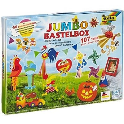 Folia Jumbo Bastelset - 107 Teile für Kinder Folia Jumbo Bastelset - 107 Teile für Kinder