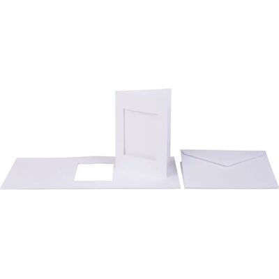 Folia 8768/10 Rectangular Cut-out Pack of 10 Cards with Passepartout - Greeting Cards Folia 8768/10 Rectangular Cut-out Pack of 10 Cards with Passepartout - Greeting Cards
