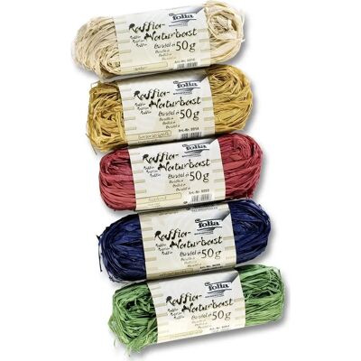 IDENA 901009 Rafia Naturlig - Färgade Säckar - 5 Pack IDENA 901009 Rafia Naturlig - Färgade Säckar - 5 Pack