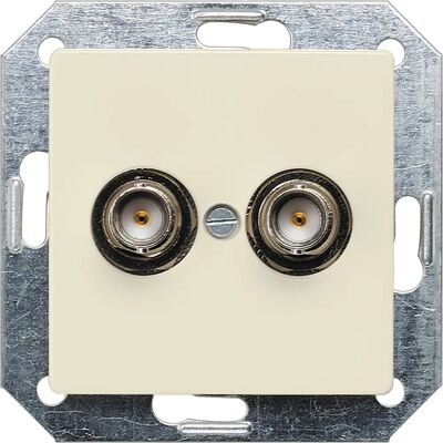 Siemens 5TG2067 Wandplatte - BNC, 55mm, Cremeweiß - Unterputz Abdeckung Siemens 5TG2067 Wandplatte - BNC, 55mm, Cremeweiß - Unterputz Abdeckung