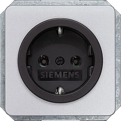 Siemens 5UB1463 Silber Schuko-Steckdose - Elektrischer Bauteil Siemens 5UB1463 Silber Schuko-Steckdose - Elektrischer Bauteil