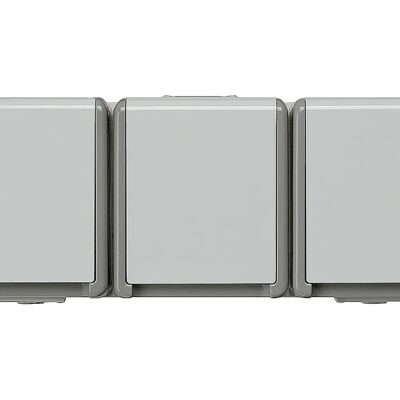 Modelo Siemens 5UB4731 - Gris, Enchufe IP44 de 3 módulos Modelo Siemens 5UB4731 - Gris, Enchufe IP44 de 3 módulos