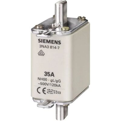 Siemens 3NA38247 - Fusible NH Tamaño 00 80A - Inserto de fusible 500V Siemens 3NA38247 - Fusible NH Tamaño 00 80A - Inserto de fusible 500V