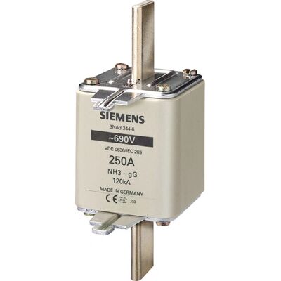Siemens 3NA3362-6 fusible haute tension - NH 425A - 690V AC/DC - Publicité Siemens 3NA3362-6 fusible haute tension - NH 425A - 690V AC/DC - Publicité