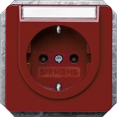 Siemens 5UB1476 - Rote Schuko-Steckdose - 10/16A - 250V - IP20 Siemens 5UB1476 - Rote Schuko-Steckdose - 10/16A - 250V - IP20