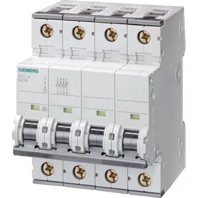 Disjoncteur Siemens 4P 16A - Type C - 10kA - Montage DIN - Publicité Disjoncteur Siemens 4P 16A - Type C - 10kA - Montage DIN - Publicité