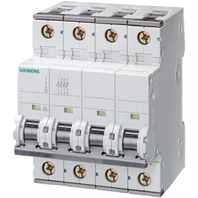 Disjoncteur Siemens 4P 25A 400V - 4 Modules - IP20 - Publicité Disjoncteur Siemens 4P 25A 400V - 4 Modules - IP20 - Publicité