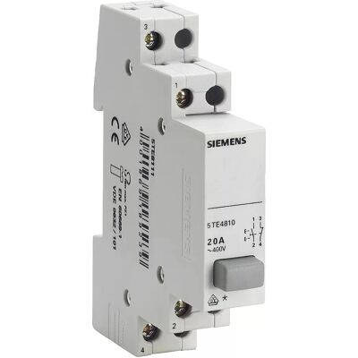 Siemens 5TE4810 Botón Pulsador Gris - Interruptor Eléctrico Siemens 5TE4810 Botón Pulsador Gris - Interruptor Eléctrico