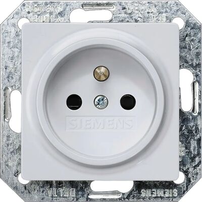 Siemens Aluminium Schuko-Steckdose - 16A 250V - Delta i-System Siemens Aluminium Schuko-Steckdose - 16A 250V - Delta i-System