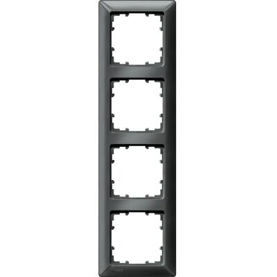 Placa de pared Siemens - 4 ranuras - Metálico carbón - 293x80mm - Cubierta para interruptores Placa de pared Siemens - 4 ranuras - Metálico carbón - 293x80mm - Cubierta para interruptores