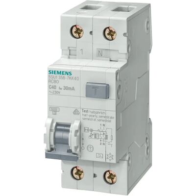Disjoncteur Siemens 10A 1P+N 30mA 4,5kA - Publicité Disjoncteur Siemens 10A 1P+N 30mA 4,5kA - Publicité