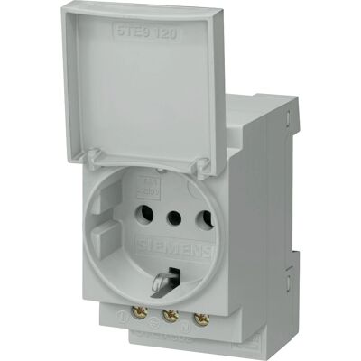 Siemens 5TE6802 Graue Steckdose - 16A, IP20, Schutzabdeckung Siemens 5TE6802 Graue Steckdose - 16A, IP20, Schutzabdeckung