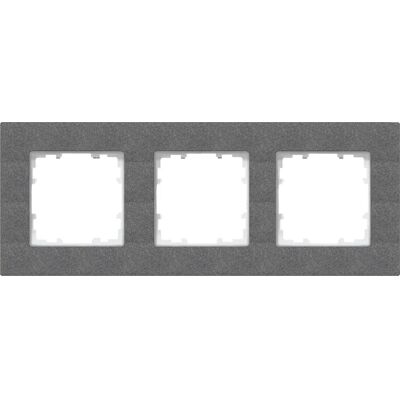 Siemens Wandrahmen - Anthrazit - 3-fach DeltaMiro - 232x90mm Siemens Wandrahmen - Anthrazit - 3-fach DeltaMiro - 232x90mm