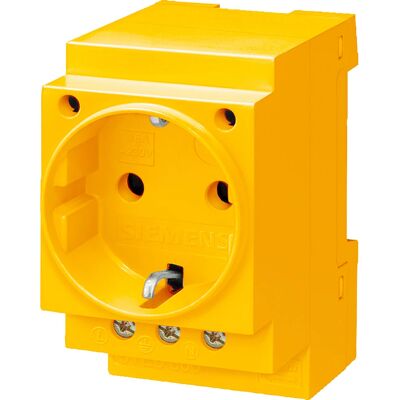 Siemens 5TE6810 Gelbe SCHUKO-Steckdose - Elektroauslass Siemens 5TE6810 Gelbe SCHUKO-Steckdose - Elektroauslass
