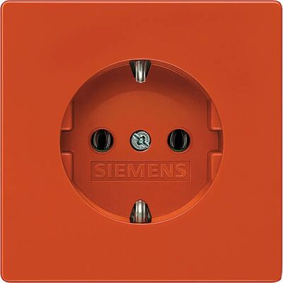 Siemens Marke 5UB1837 Steckdose - Orange - 16A, IP20 - Delta Stil Siemens Marke 5UB1837 Steckdose - Orange - 16A, IP20 - Delta Stil