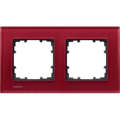 Siemens Weiße Glasrahmen - 2-fach Siemens Weiße Glasrahmen - 2-fach