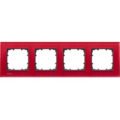 Siemens Wandplatte - Modell 5TG1204-3 - Glas, Weiß, 4-fach Siemens Wandplatte - Modell 5TG1204-3 - Glas, Weiß, 4-fach