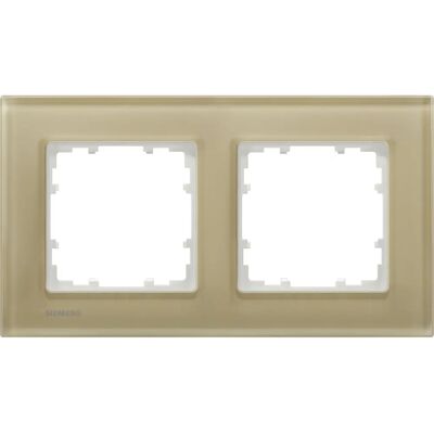 Siemens Wandplatte - Modell 5TG1202-4 - Glänzendes Glas, Schwarz - 2-fach Siemens Wandplatte - Modell 5TG1202-4 - Glänzendes Glas, Schwarz - 2-fach