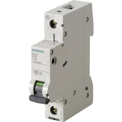 Siemens 5SL61107 Automatbryter - 10A, 1-pol, Type C Siemens 5SL61107 Automatbryter - 10A, 1-pol, Type C