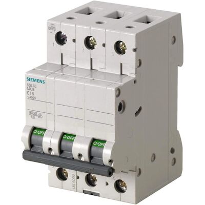 Siemens 5SL6325-6 Interruttore magnetotermico - 25 A, 3 poli, Tipo B Siemens 5SL6325-6 Interruttore magnetotermico - 25 A, 3 poli, Tipo B
