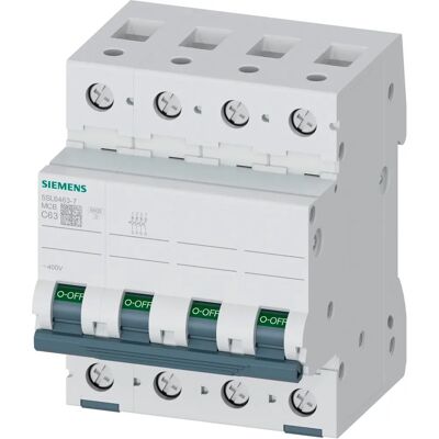 Siemens 5SL6463-7 Interruptor de protección de línea 400V 6kA 4P Siemens 5SL6463-7 Interruptor de protección de línea 400V 6kA 4P