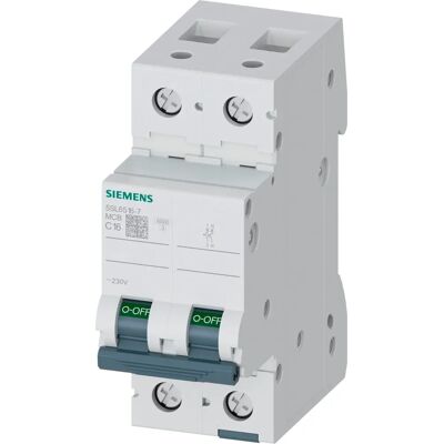 Siemens 5SL6516-7 Leitungsschutzschalter - 230V 16A 6kA 1+N-pol Siemens 5SL6516-7 Leitungsschutzschalter - 230V 16A 6kA 1+N-pol