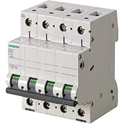 Siemens 5SL4416-7 - Disjoncteur - 400V, 10kA, 4P, 16A - Publicité Siemens 5SL4416-7 - Disjoncteur - 400V, 10kA, 4P, 16A - Publicité