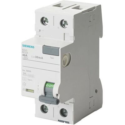 Interruttore differenziale Siemens F 40A 30mA - Protezione differenziale Interruttore differenziale Siemens F 40A 30mA - Protezione differenziale
