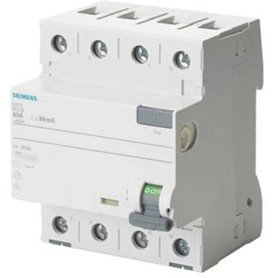 Siemens 5SV3346-3 4-poliger FI-Schutzschalter - Fehlerstromschutzschalter Siemens 5SV3346-3 4-poliger FI-Schutzschalter - Fehlerstromschutzschalter