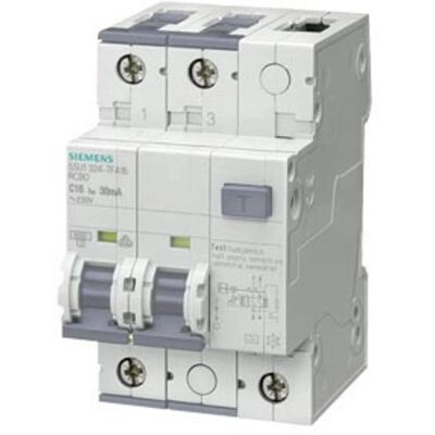 Siemens 5SU1324-7KX16 - 2P, 30mA RCBO - Residual Current Breaker Siemens 5SU1324-7KX16 - 2P, 30mA RCBO - Residual Current Breaker