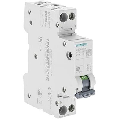 Interrupteur Siemens 10A Ph+N Courbe C - Publicité Interrupteur Siemens 10A Ph+N Courbe C - Publicité
