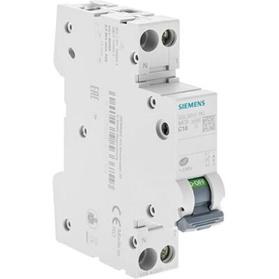 Siemens Modelo 5SL3016-7KL Disyuntor 16A Curva C 230V Siemens Modelo 5SL3016-7KL Disyuntor 16A Curva C 230V