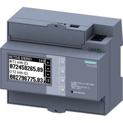 Medidor eléctrico Siemens 7KM2200-2EA30-1EA1 - Medición de energía trifásica Medidor eléctrico Siemens 7KM2200-2EA30-1EA1 - Medición de energía trifásica