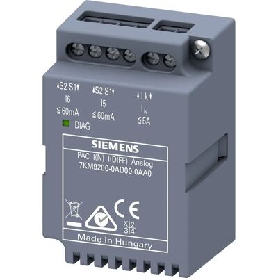 Siemens 7KM9200-0AD00-0AA0 Schutzschalter - Erweiterungsmodul I(N), I(Diff), Analog Siemens 7KM9200-0AD00-0AA0 Schutzschalter - Erweiterungsmodul I(N), I(Diff), Analog