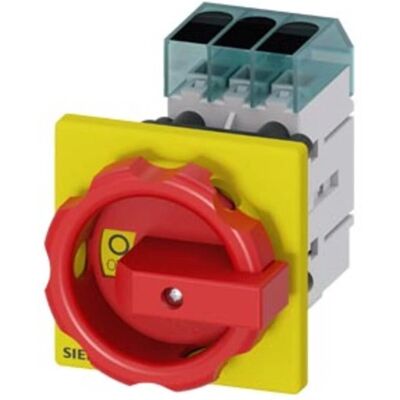Siemens 3LD30540TK53 Switchgear - Red/Yellow - 3-pole 16A 690V Siemens 3LD30540TK53 Switchgear - Red/Yellow - 3-pole 16A 690V