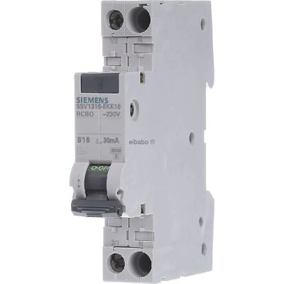 Disjoncteur différentiel Siemens 16A Type C - Protection contre fuite de courant - Publicité Disjoncteur différentiel Siemens 16A Type C - Protection contre fuite de courant - Publicité