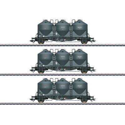 Märklin 48264 HO Silovogn Model Sæt - 3 Silos - Kompatibel med PIKO Märklin 48264 HO Silovogn Model Sæt - 3 Silos - Kompatibel med PIKO