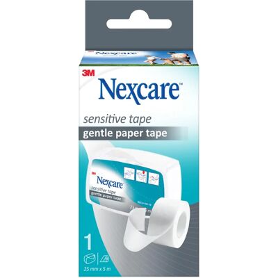 Nexcare Wit Papierband 5m x 2,5cm - Eerste Hulp Nexcare Wit Papierband 5m x 2,5cm - Eerste Hulp