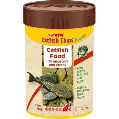 Sera Wels Chips Nature - Kalatäyte - 100ml 38g - Akvaariokalat Sera Wels Chips Nature - Kalatäyte - 100ml 38g - Akvaariokalat