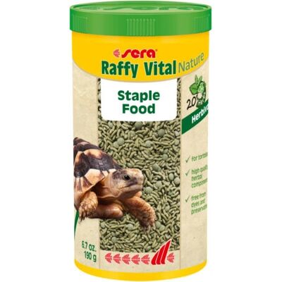 Sera Raffy Vital - Nourriture végétale pour tortues et reptiles herbivores - Publicité Sera Raffy Vital - Nourriture végétale pour tortues et reptiles herbivores - Publicité