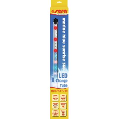Tube LED Aquarium Sera Blanc - Lever de soleil bleu marine, 8.6W - Éclairage LED d'aquarium Tube LED Aquarium Sera Blanc - Lever de soleil bleu marine, 8.6W - Éclairage LED d'aquarium