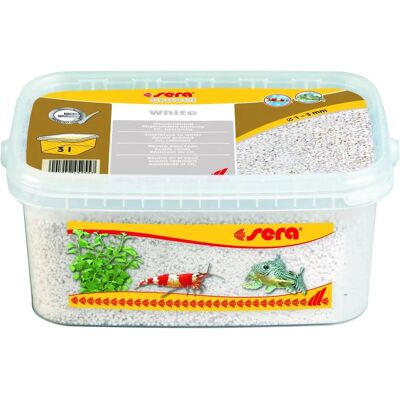 Sera Ghiaia bianca 1-3 mm 3Lt - Aquarium Dekoration Sera Ghiaia bianca 1-3 mm 3Lt - Aquarium Dekoration