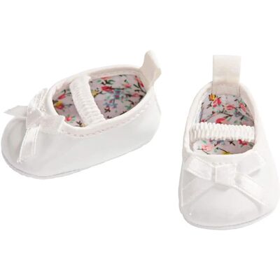 Chaussures poupée Heless - Ballerines blanches classiques - Accessoires pour poupées Chaussures poupée Heless - Ballerines blanches classiques - Accessoires pour poupées