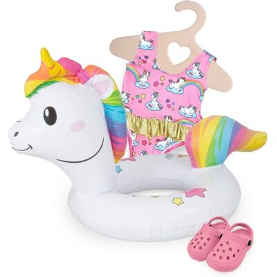 Ensemble de natation licorne Heless pour poupées 28-35 cm Ensemble de natation licorne Heless pour poupées 28-35 cm