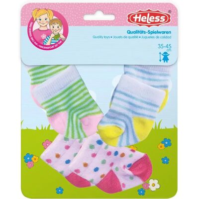 Chaussettes poupée Heless 35-45 cm - Set de 3 Chaussettes poupée Heless 35-45 cm - Set de 3