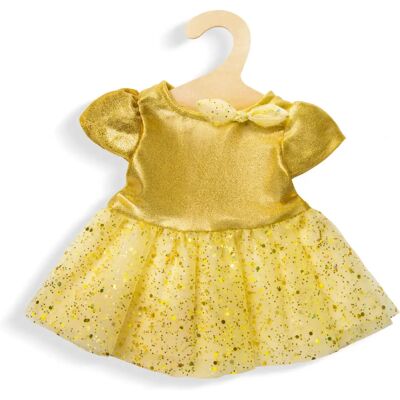 Heless Puppen-Kleid - Funkelnder Glitzer, Goldenes Unterkleid & Tüllrock Heless Puppen-Kleid - Funkelnder Glitzer, Goldenes Unterkleid & Tüllrock