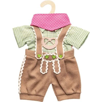 Costume de poupée Lederhosen - Chemise & Foulard - 35-45cm Costume de poupée Lederhosen - Chemise & Foulard - 35-45cm