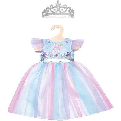 Robe de Poupée Heless - Fée et Licorne en Pastel avec Couronne - 35-45cm Robe de Poupée Heless - Fée et Licorne en Pastel avec Couronne - 35-45cm