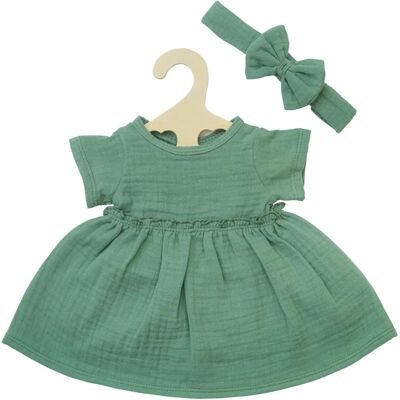 Robe de poupée en coton biologique Heless avec volants et bandeau - Robe de poupée Robe de poupée en coton biologique Heless avec volants et bandeau - Robe de poupée