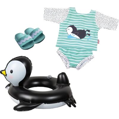 Heless Ensemble de Natation Pingouin pour Poupées Heless Ensemble de Natation Pingouin pour Poupées